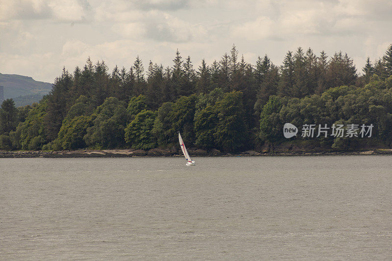 英格兰苏格兰格拉斯哥海伦斯堡的克莱德湾海岸