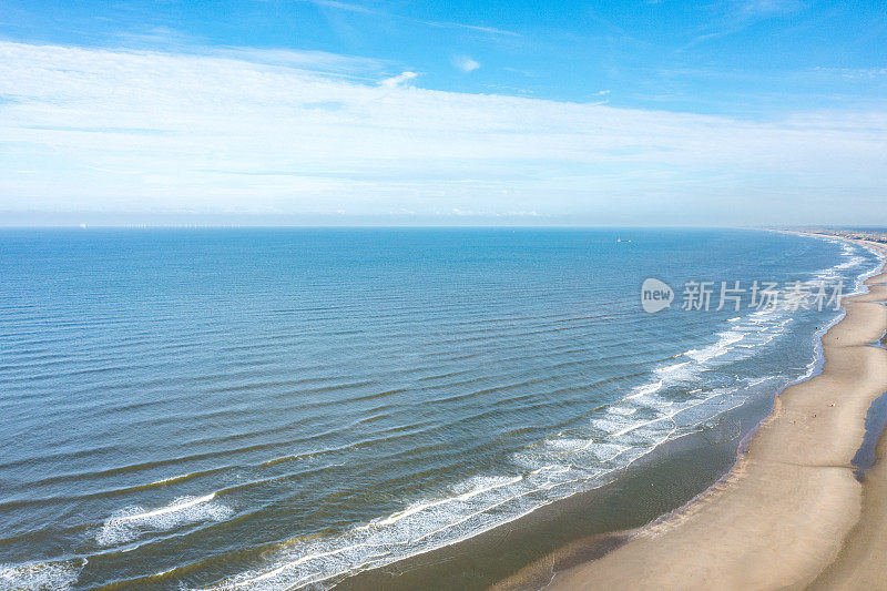 海景和海滩，荷兰海岸