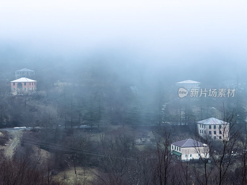 乔治亚州雾蒙蒙的风景