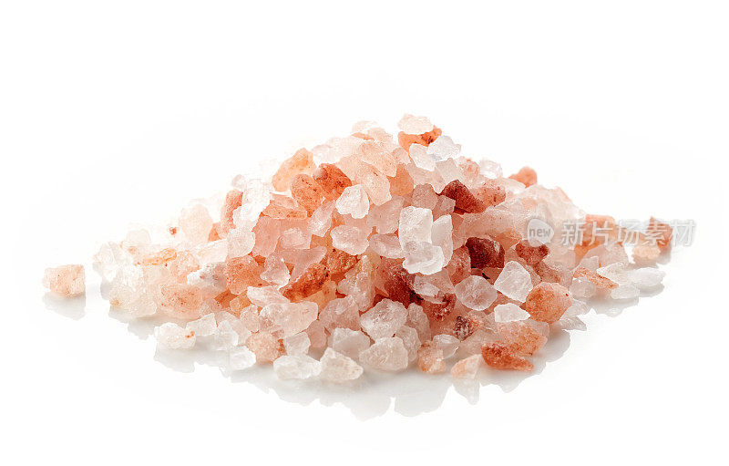 一堆粉色的喜马拉雅盐