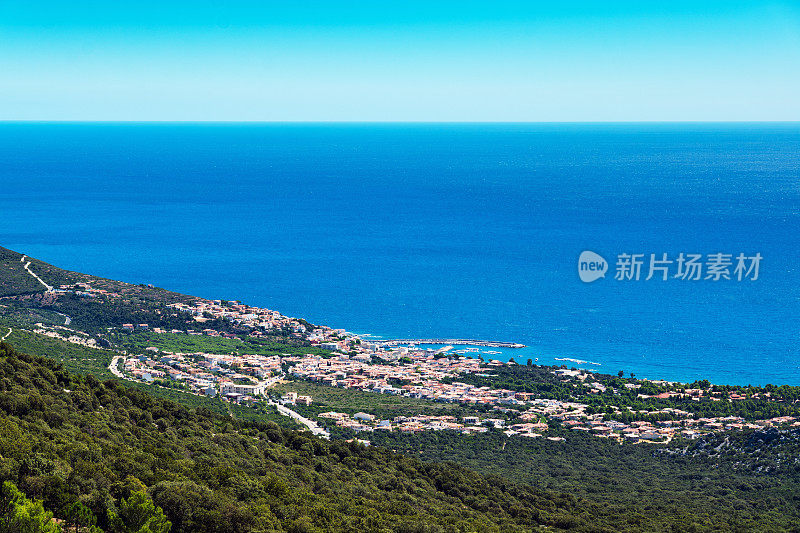 风景秀丽的卡拉戈纳湾奥罗塞撒丁岛撒丁岛