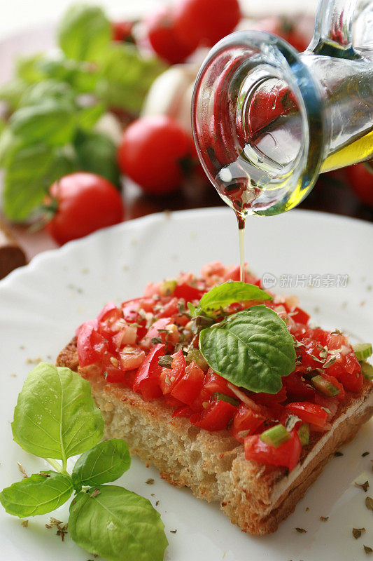 Bruschetta。