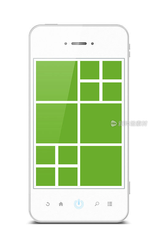 智能手机(剪辑路径!)孤立在白色背景