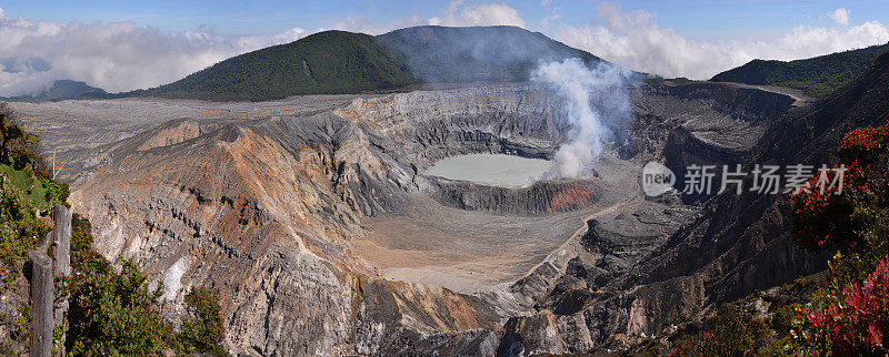 Poas火山，哥斯达黎加