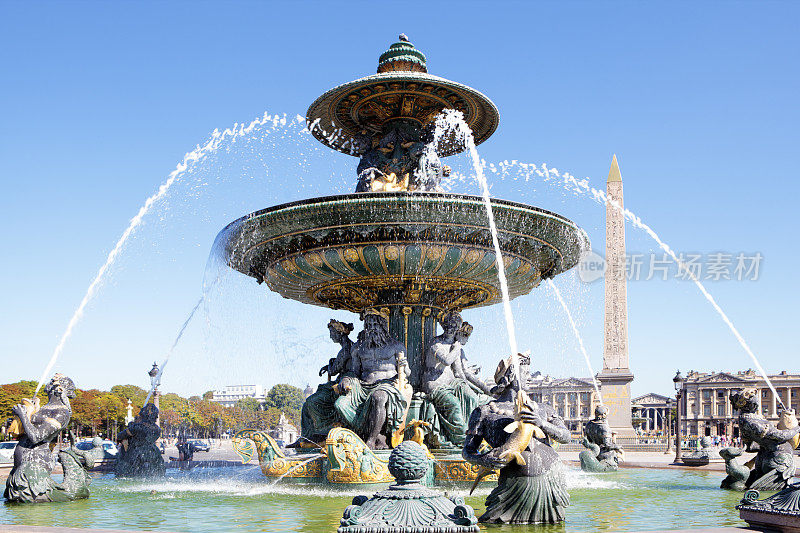 协和广场著名的喷泉和方尖碑
