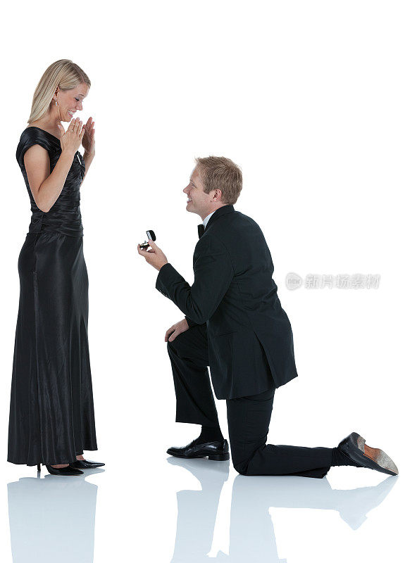 男人向他的女朋友求婚