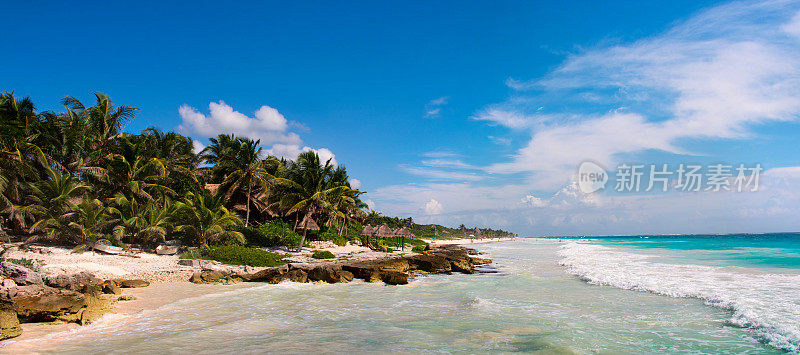 加勒比海热带沙滩。墨西哥。