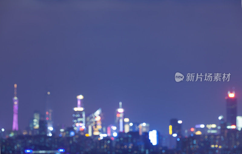 广州CBD夜景散焦