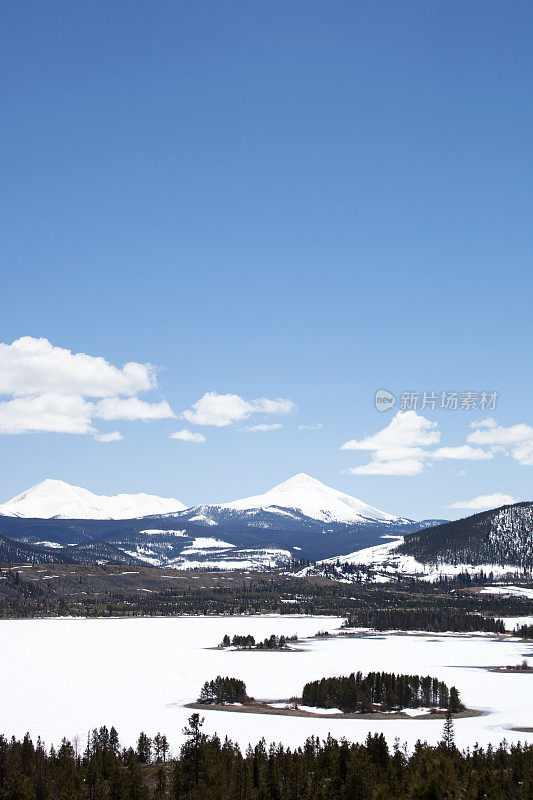 冬天的风景。爱达荷州温泉,科罗拉多。