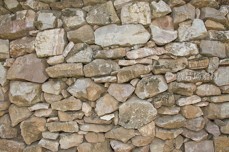 堆叠自然场岩石墙背景