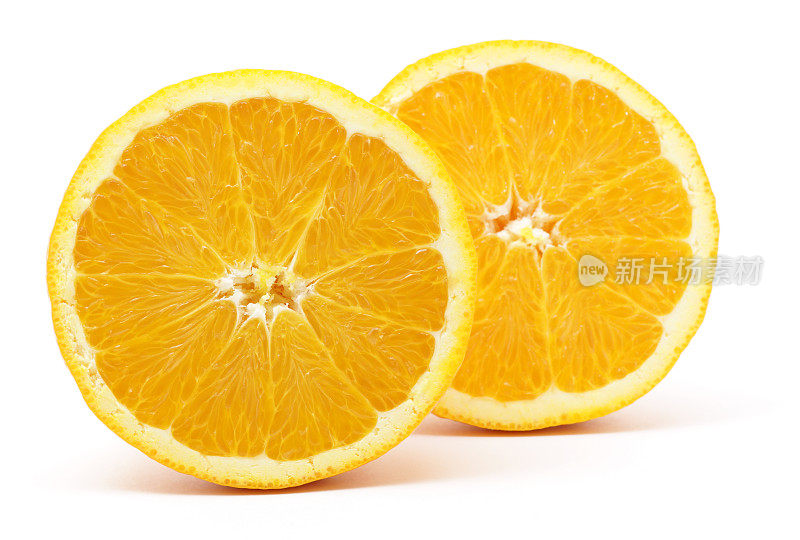 橙子切成两半