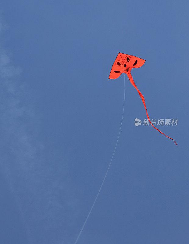 红色的风筝在天空