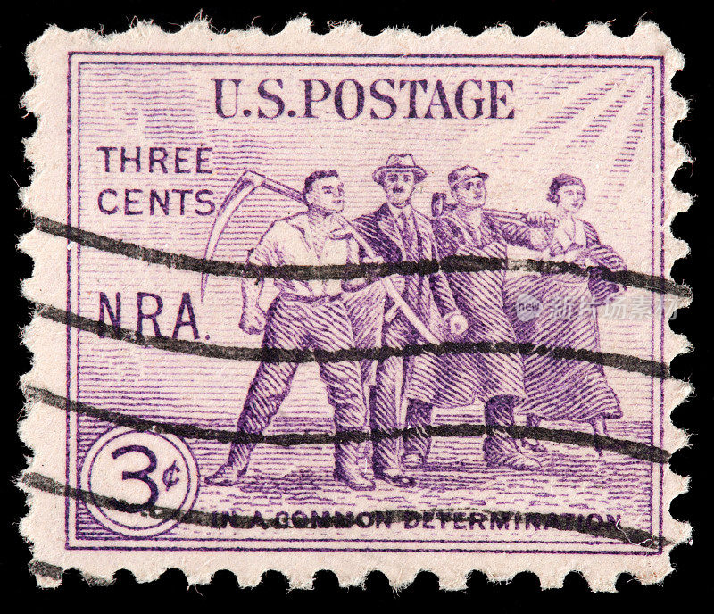 美国复古邮票国家复兴管理局纪念册