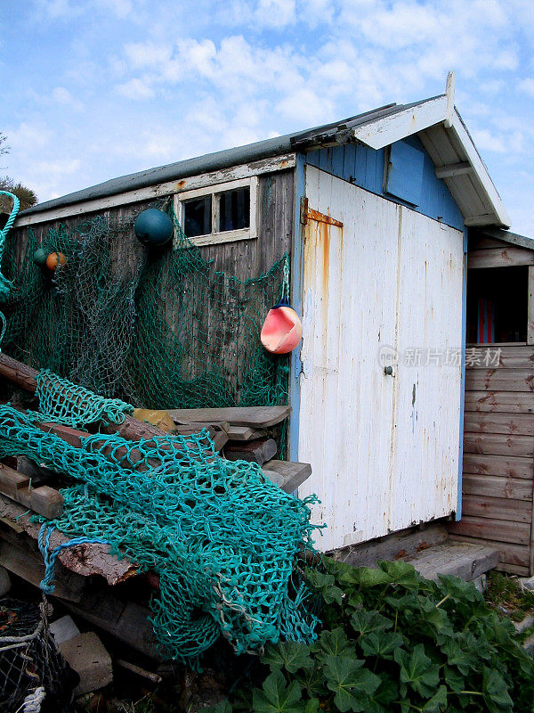 怀特岛上的海滩小屋