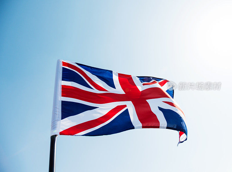 英国国旗飘扬