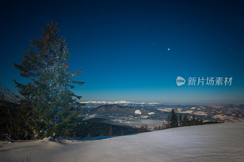 雪山里的夜星