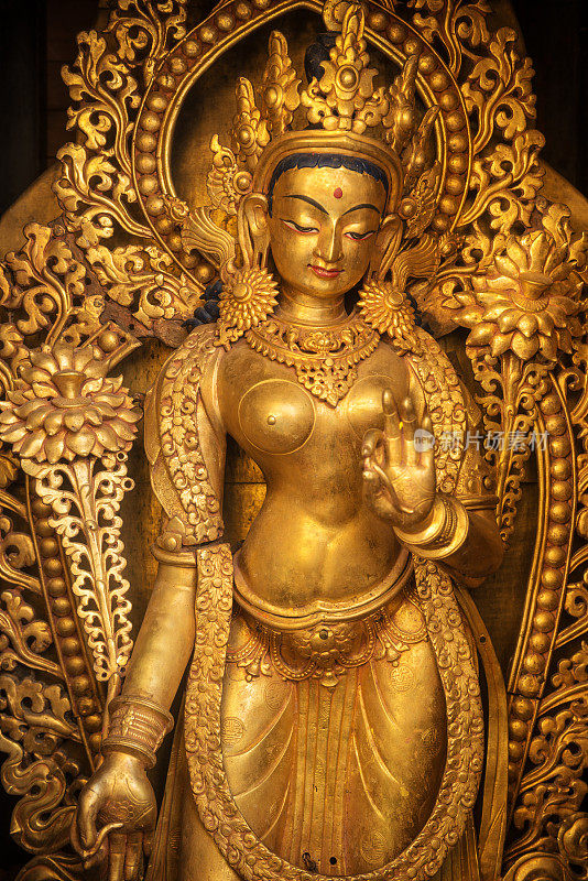 印度教金色女神雕像