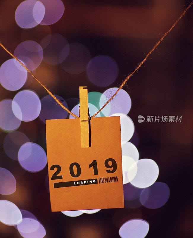 2019概念贺卡和灯