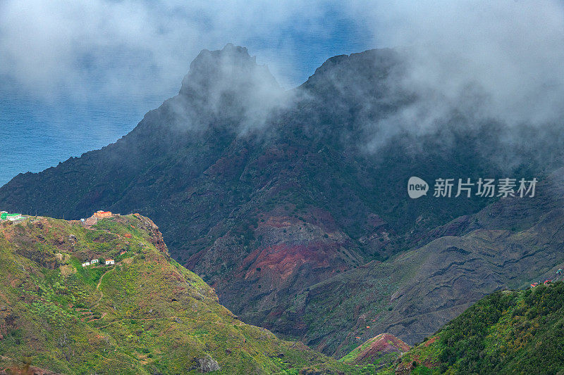 美丽的山谷在加那利岛，阿纳加公园，特内里费，西班牙