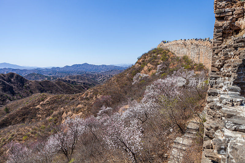 中国长城的堡垒在山区