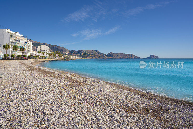 西班牙地中海地区阿利坎特的阿尔特亚海滩