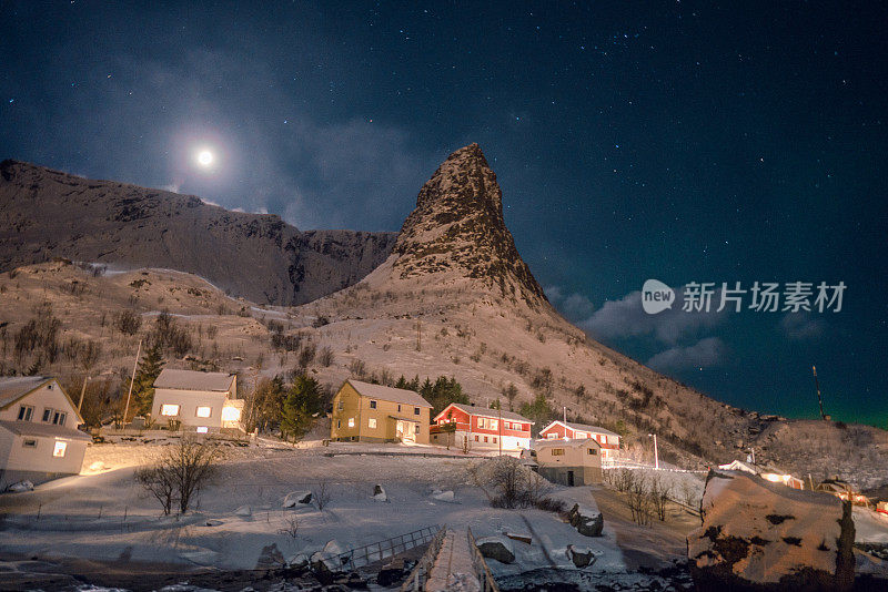 罗浮敦群岛冬天的夜晚