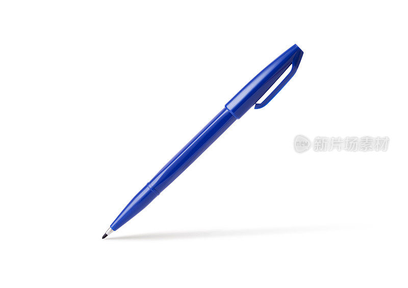 蓝色毡尖记号笔