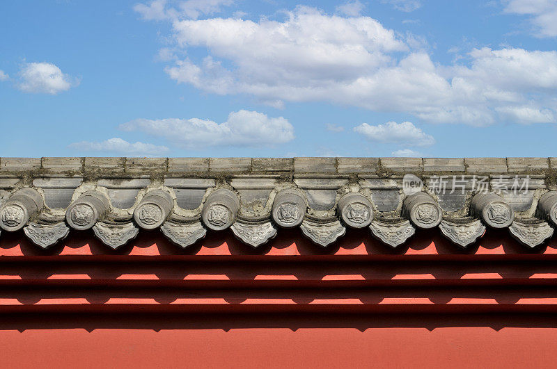 成都文明人寺的红墙，中国成都