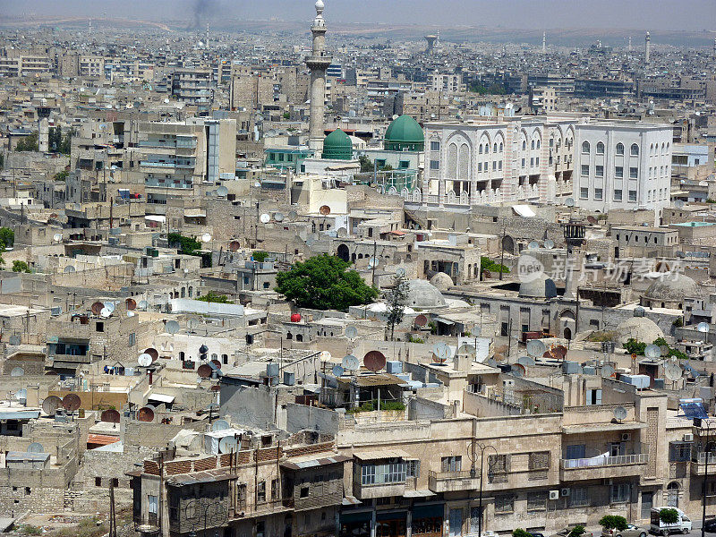 叙利亚，阿勒颇城全景图