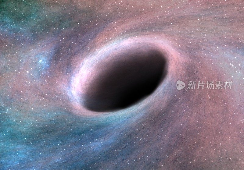 黑洞的奇点正在吞噬星云中的物质