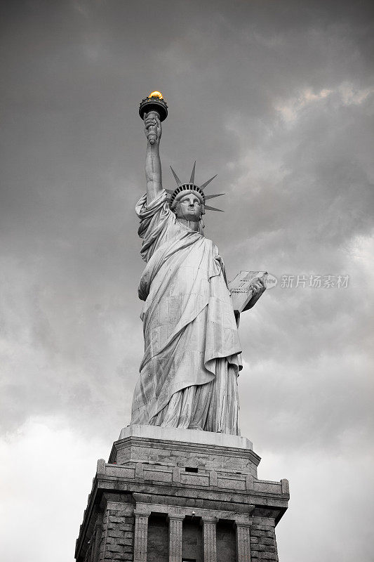自由女神像-纽约-选择性颜色