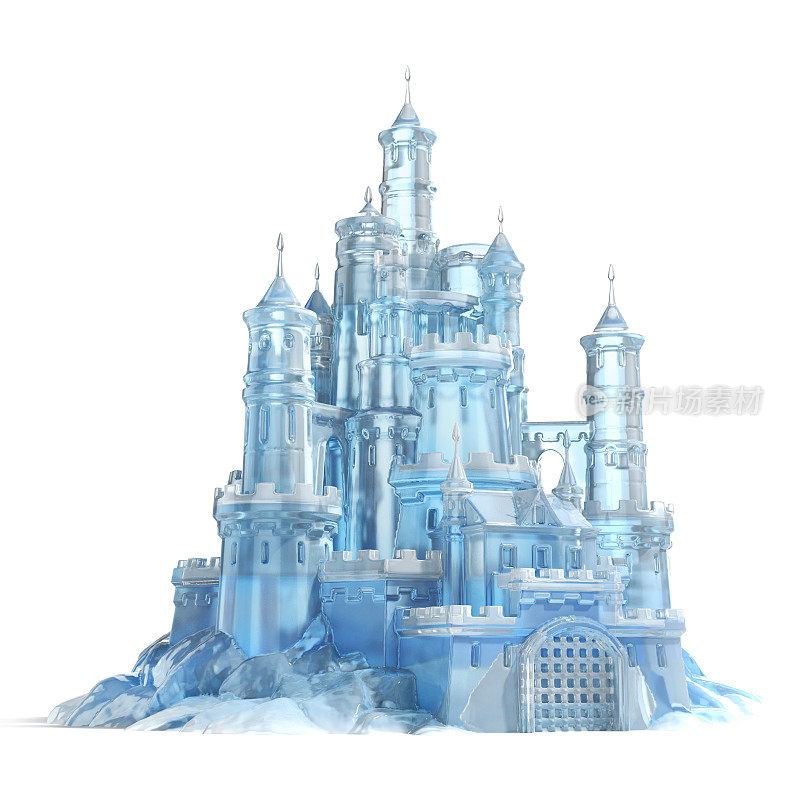 冰雪城堡3d插图