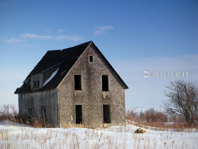 废弃的农舍，爱德华王子岛