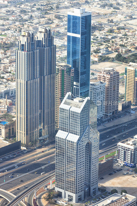 阿联酋迪拜市中心鸟瞰图