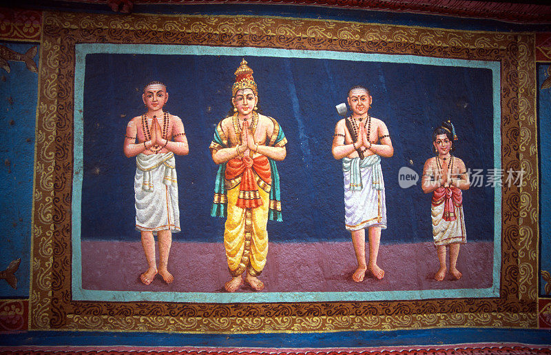 印度寺庙中的古画