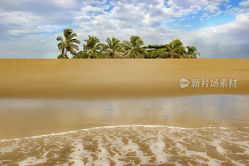 中美洲原始的热带海滩