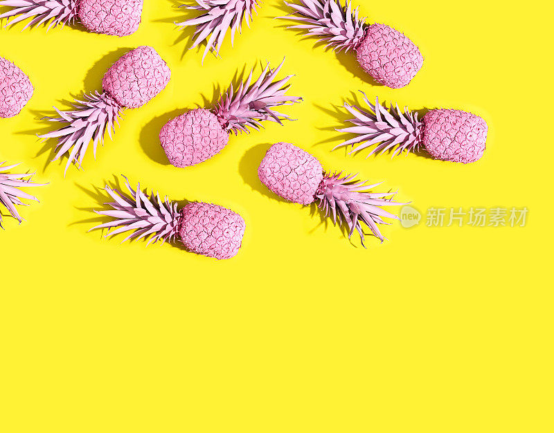 粉色画pinapples