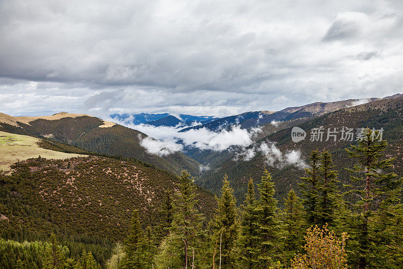 中国西部的高山