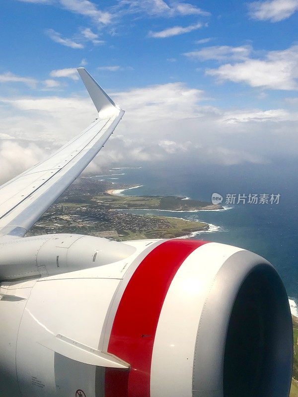 从喷气式飞机鸟瞰悉尼