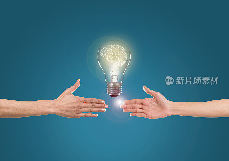 商业创意和团队合作理念