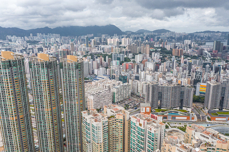 香港拥挤的公寓楼