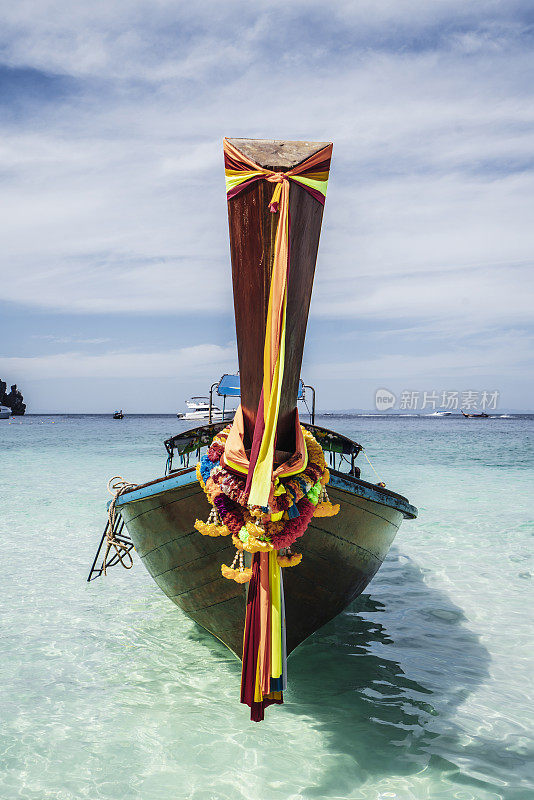 泰国皮皮岛的长尾船