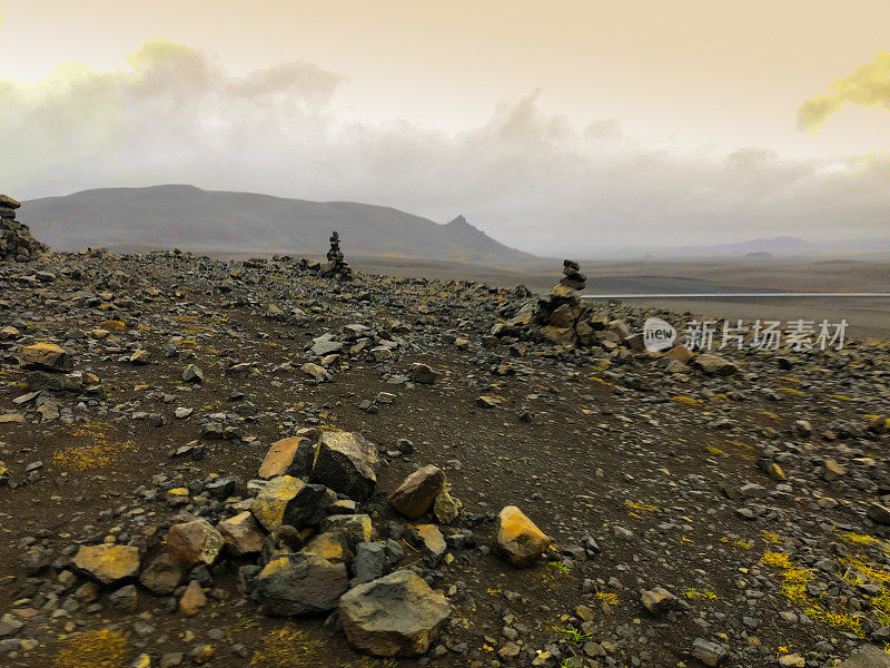 火山景观与凯恩斯在冰岛东北部