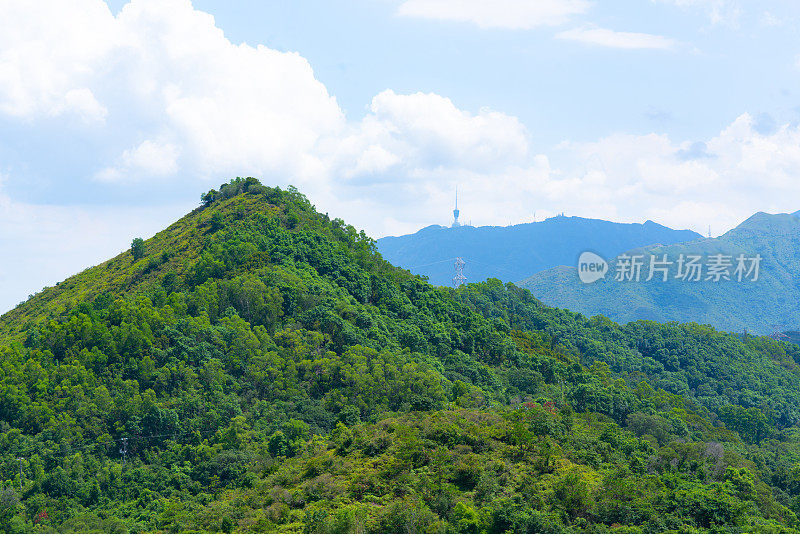 香港粉岭山的鸟瞰图