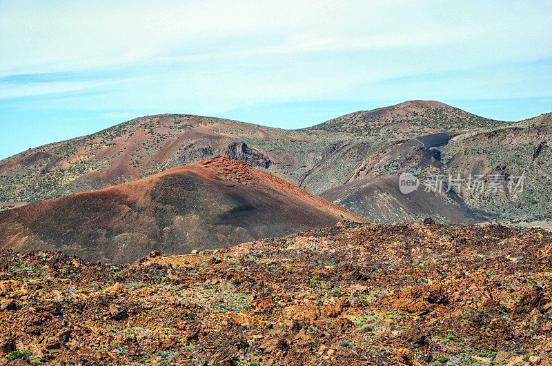 火山景观。特内里费岛的泰德国家公园景观。