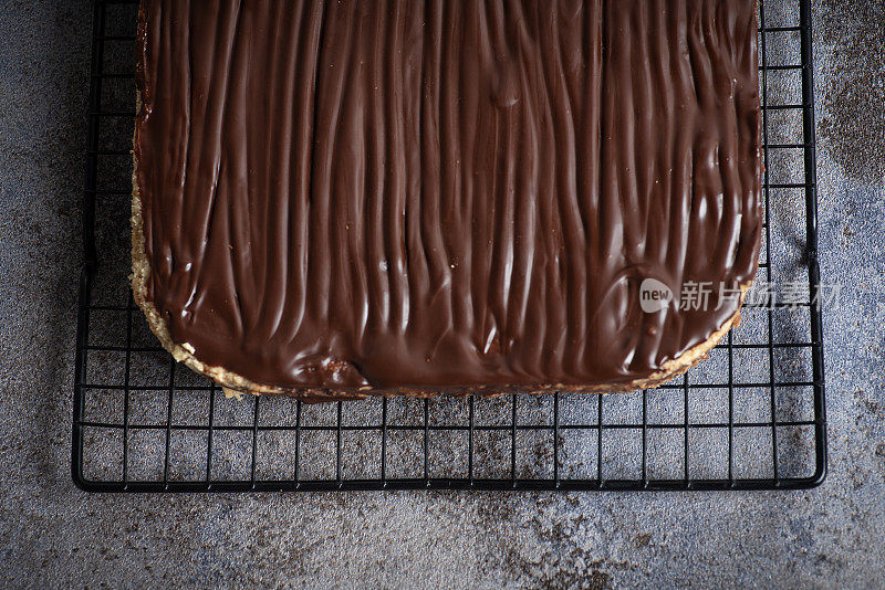 自制巧克力蛋糕俯视图