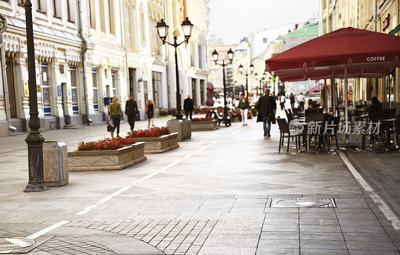 莫斯科的街道。