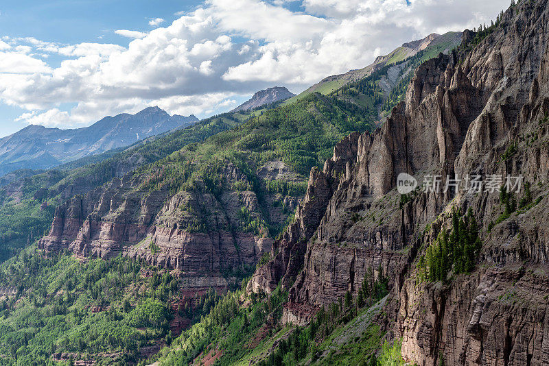 落基山脉美丽的山景