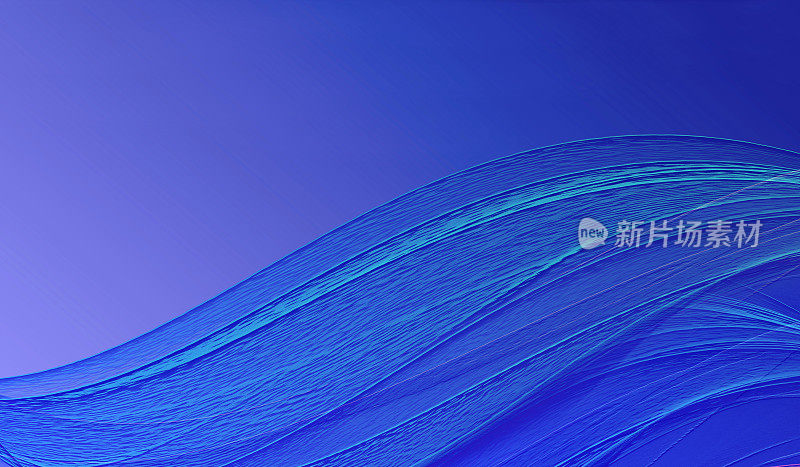 装饰性的蓝色烟雾形状背景。抽象的色彩梯度背景与波浪。
