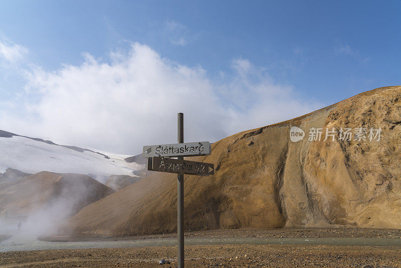 阳光明媚的赫维拉达里尔地热区温泉